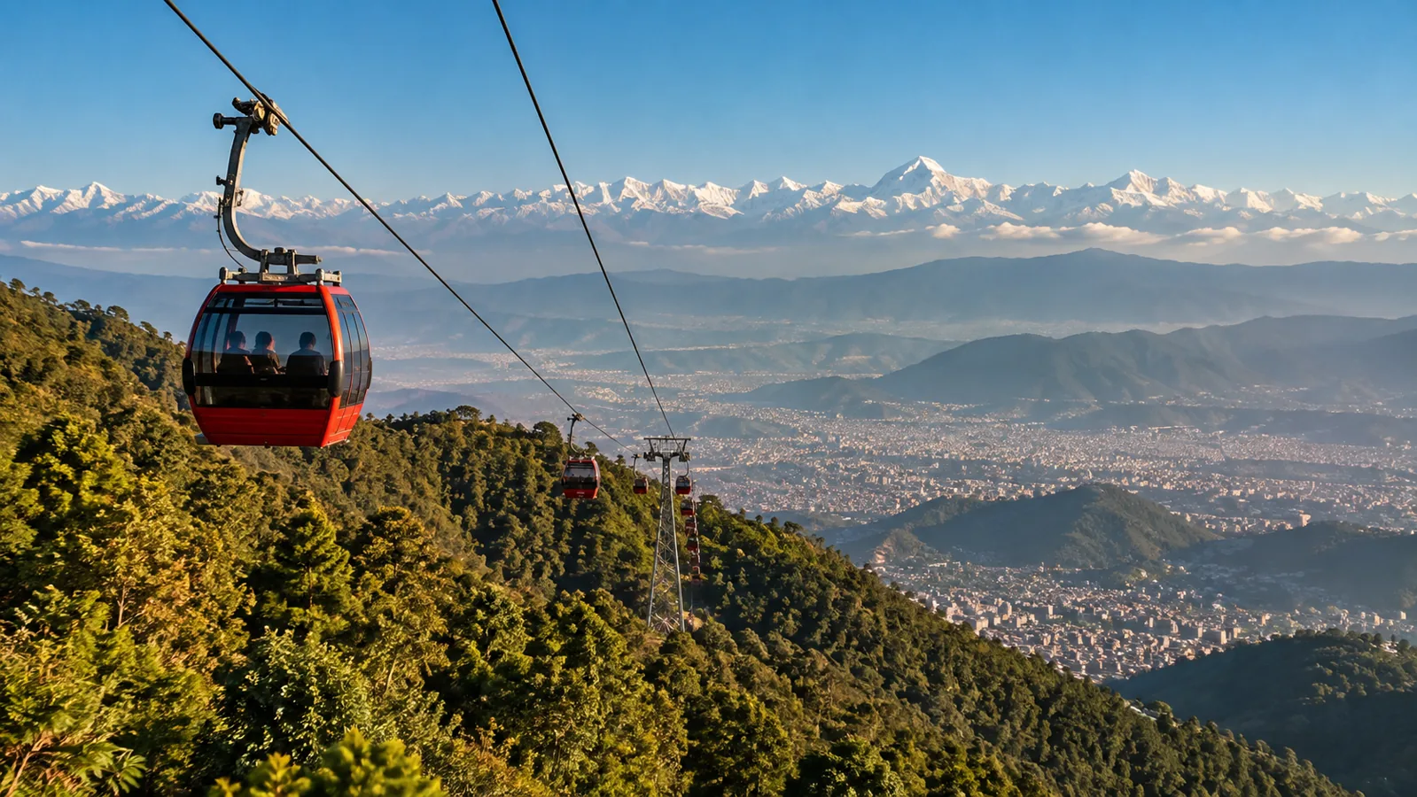 AI-generated editorial depiction of Chandragiri in kathmandu