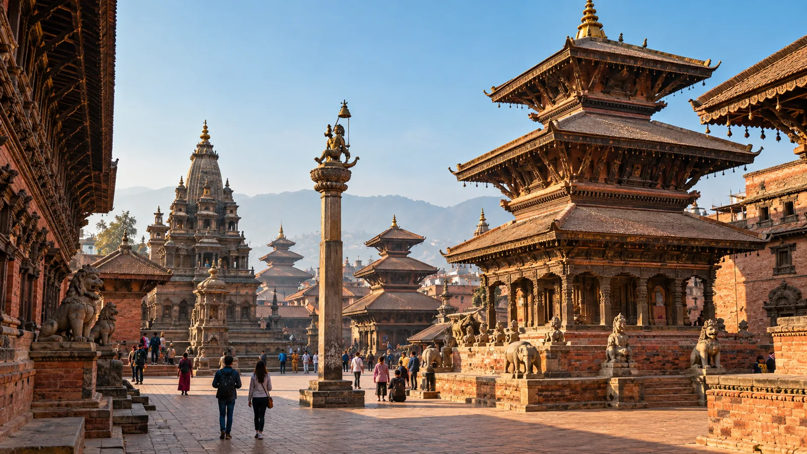 AI-generated editorial depiction of Kathmandu Valley day itineraries in kathmandu