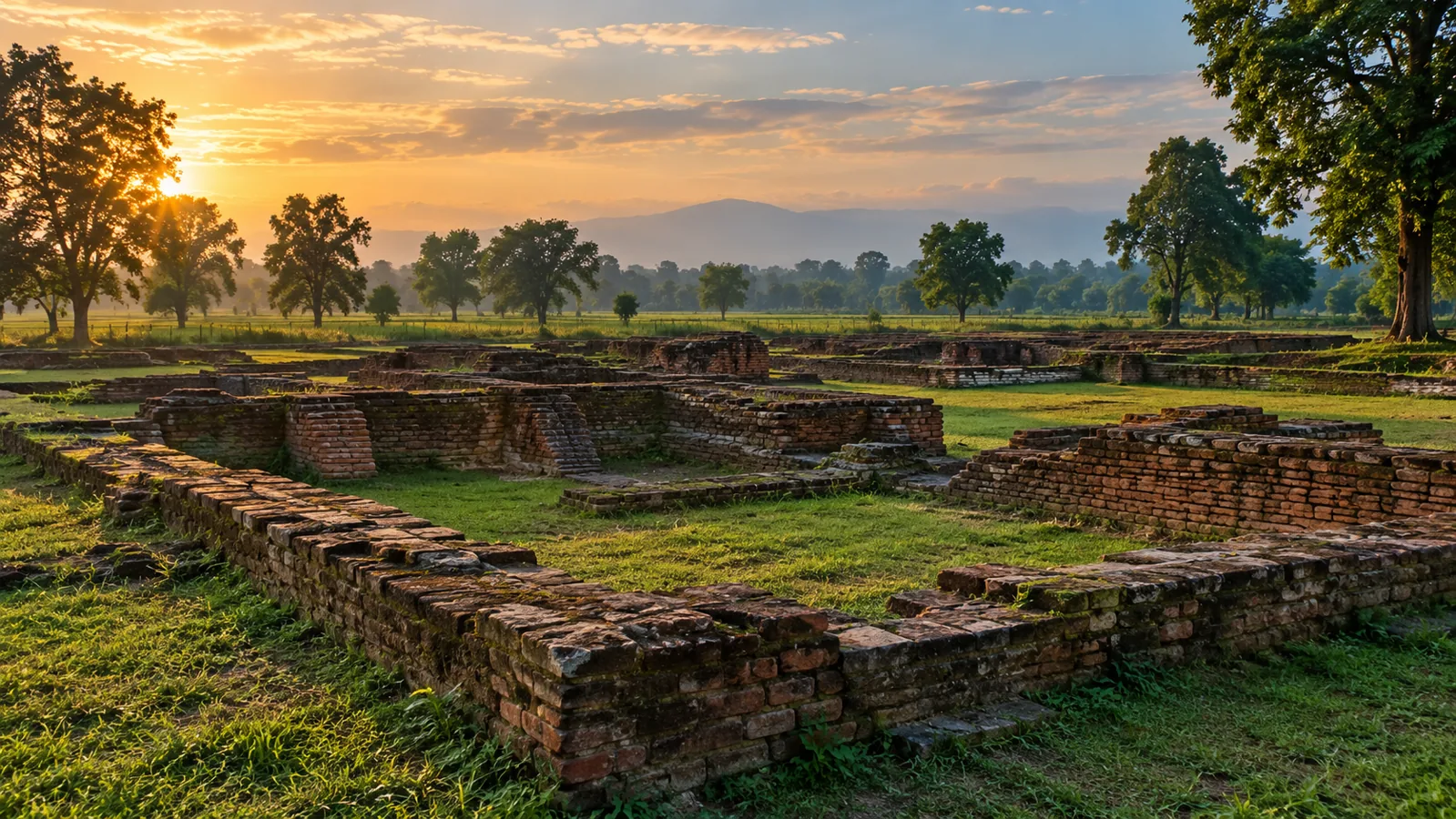 AI-generated editorial depiction of Tilaurakot / Kapilvastu extension in lumbini