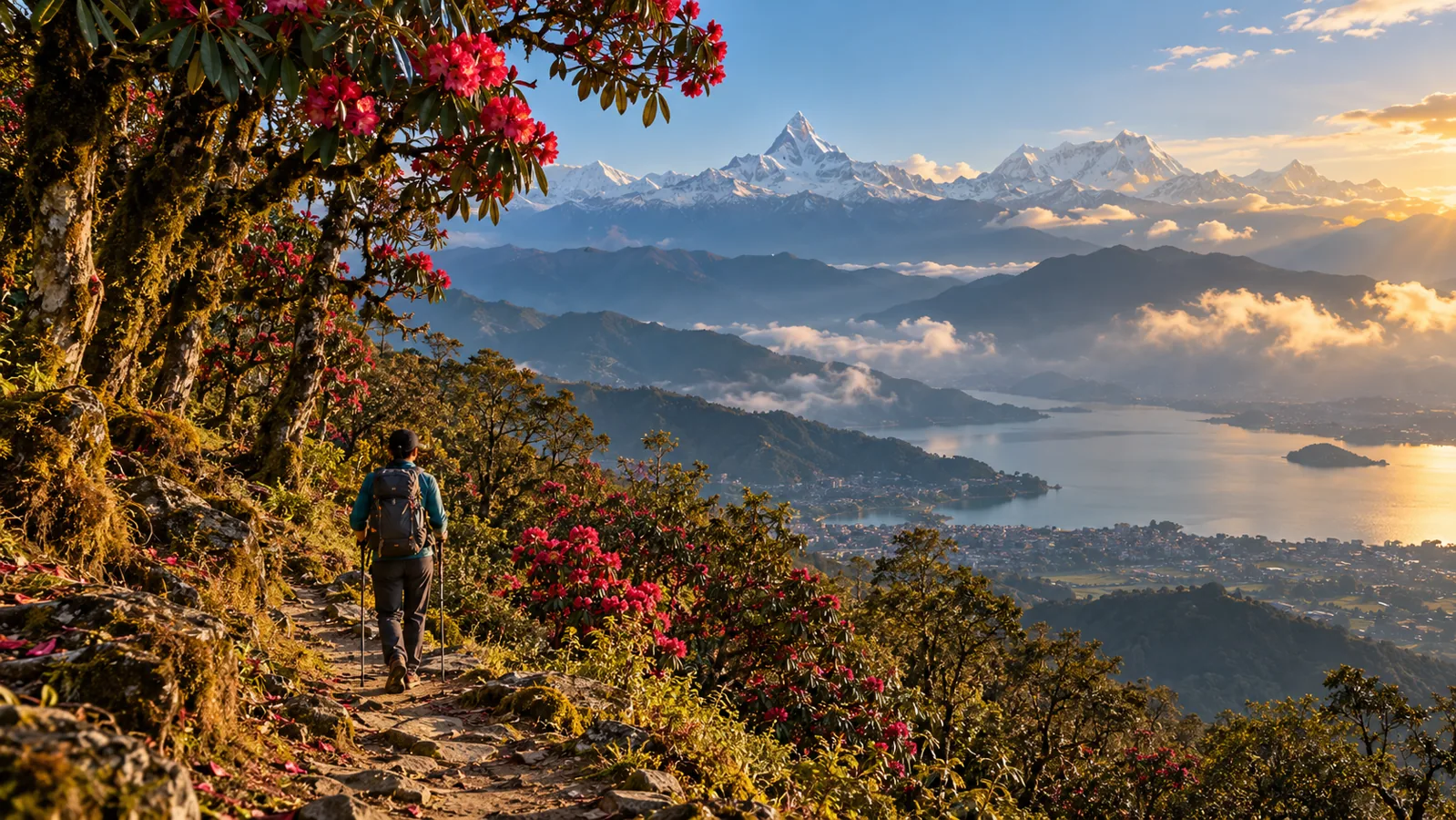 AI-generated editorial depiction of Panchase in pokhara