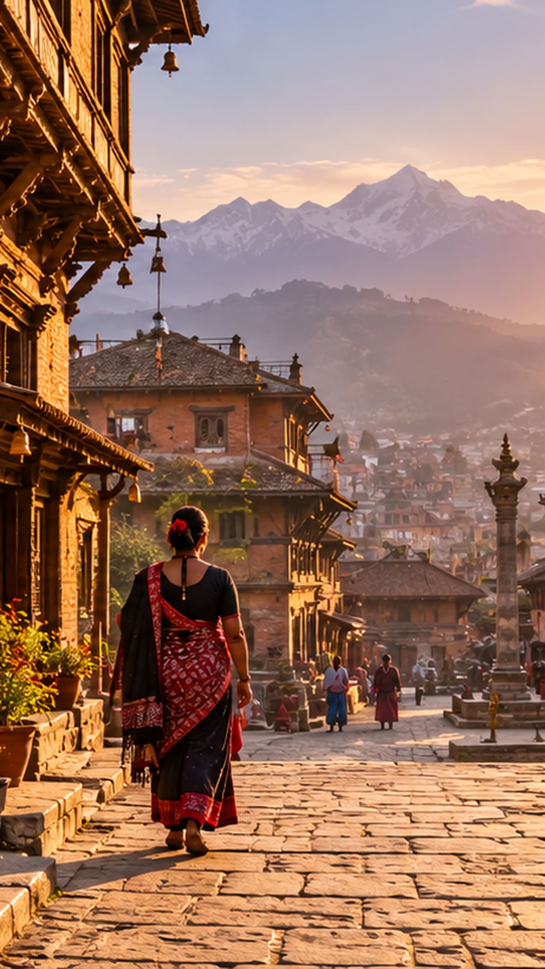 A guided heritage walk through Kathmandu's old-city backstreets